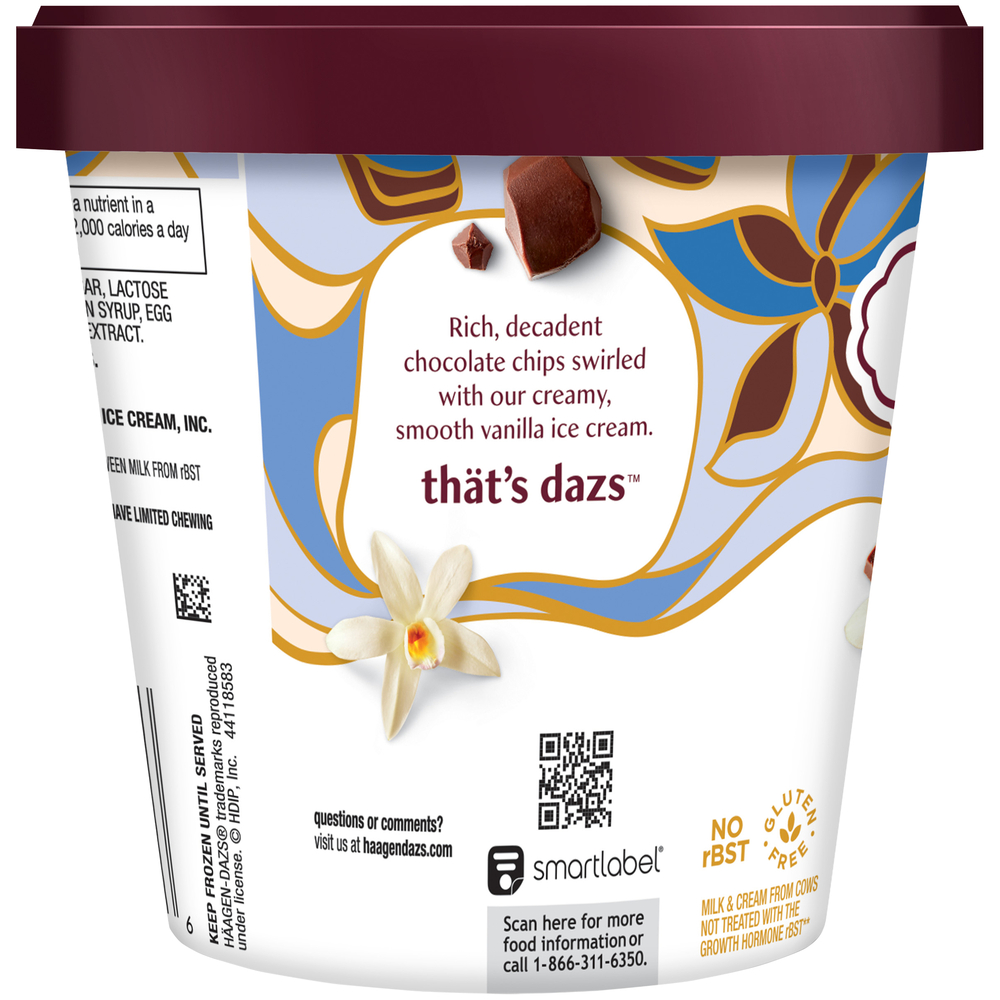 Haagen-Dazs Ice Cream, Vanilla Chocolate Chip-Planogram-Left