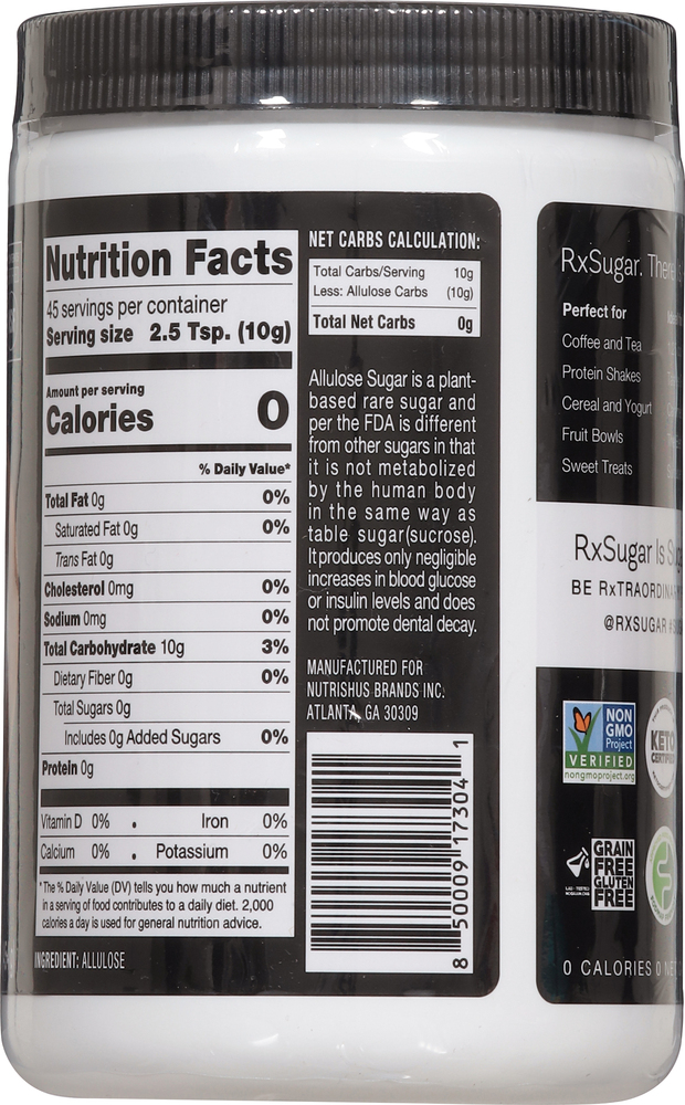 sugarページ RxSugar Sugar Reimagined Allulose Sugar