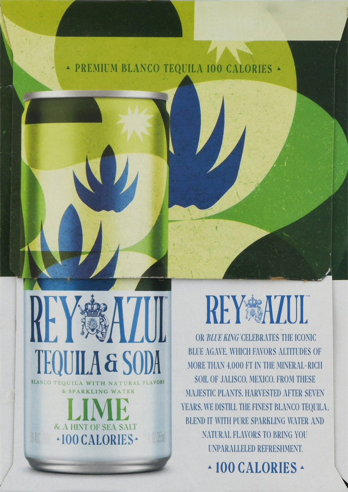 Rey Azul Tequila & Soda, Lime-Planogram-Left