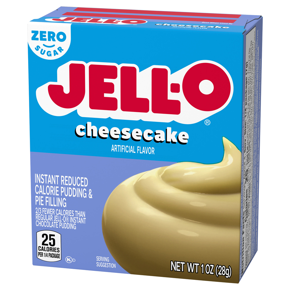 JellO Pudding & Pie Filling, Reduced Calorie, Cheesecake, Instant