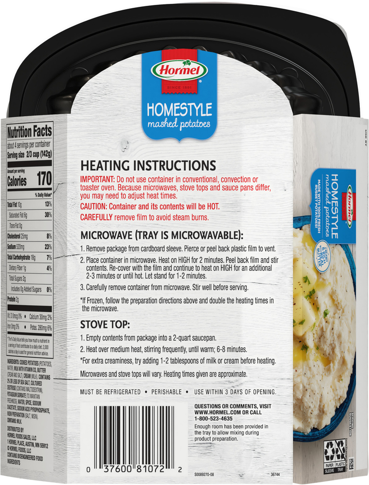 Hormel Homestyle Mashed Potatoes Expiration Date at Jacqueline Guarino blog