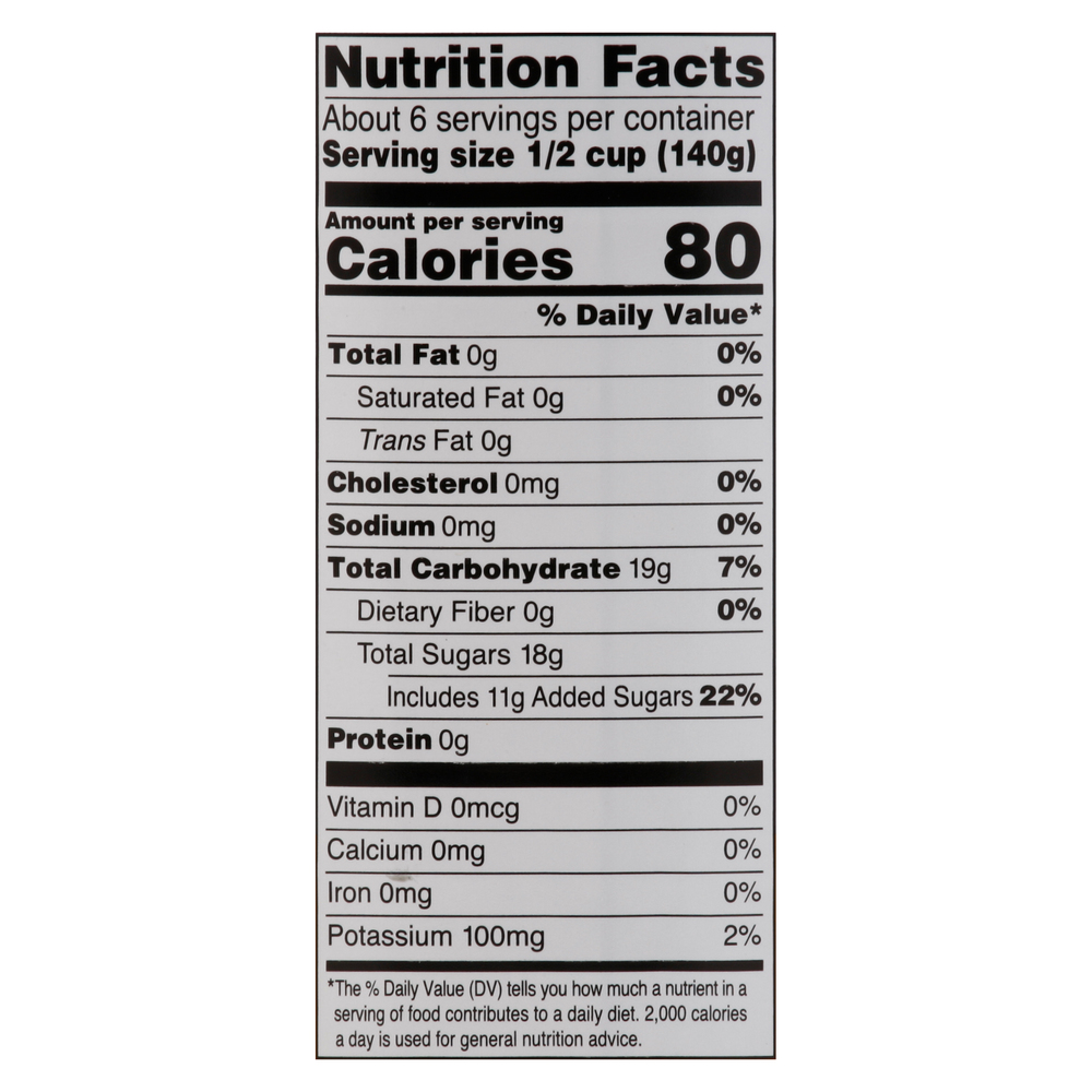 Raley's Mandarin Oranges in Light SyrupNutritionFacts