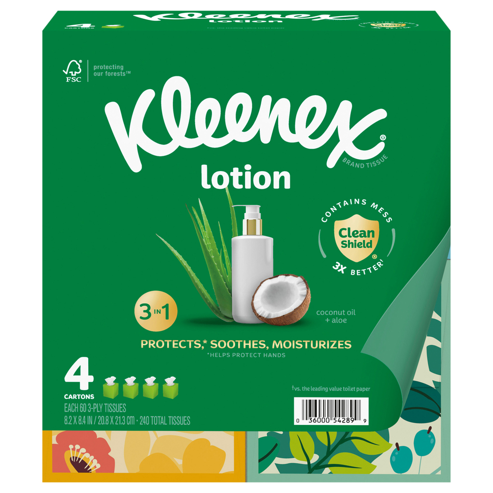 Kleenex Soothing Lotion Tissues, 3-Ply