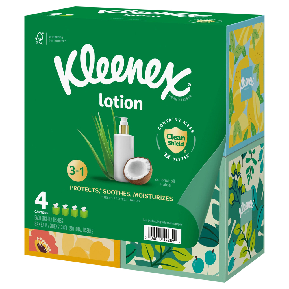 Kleenex Soothing Lotion Tissues, 3-Ply