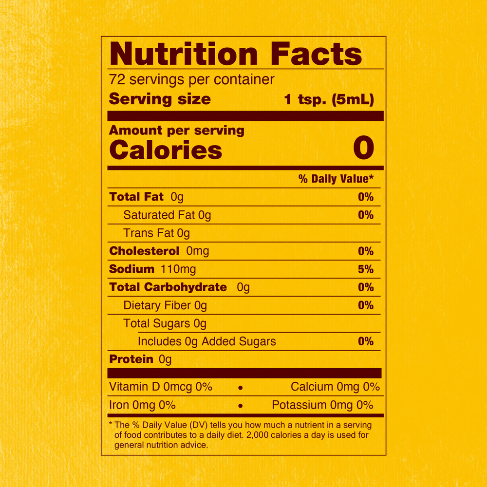 Cholula Original Hot SauceNutritionFacts