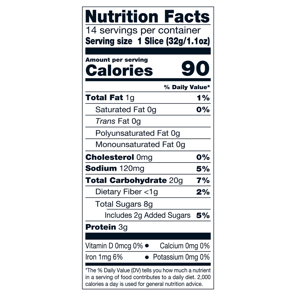 Sun Maid Sun Maid Cinnamon Swirl Raisin Bread Nutrition Facts