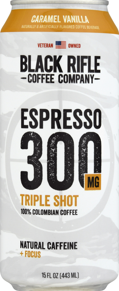 Black Rifle Coffee, 100% Columbian, Espresso 300 mg, Caramel
