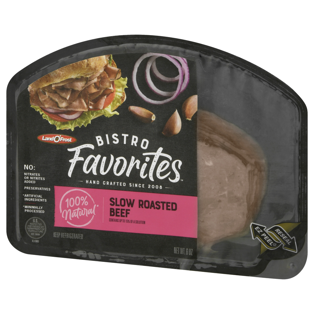 Land O'Frost Slow roasted and freshly carved beef.FrontRightElevated