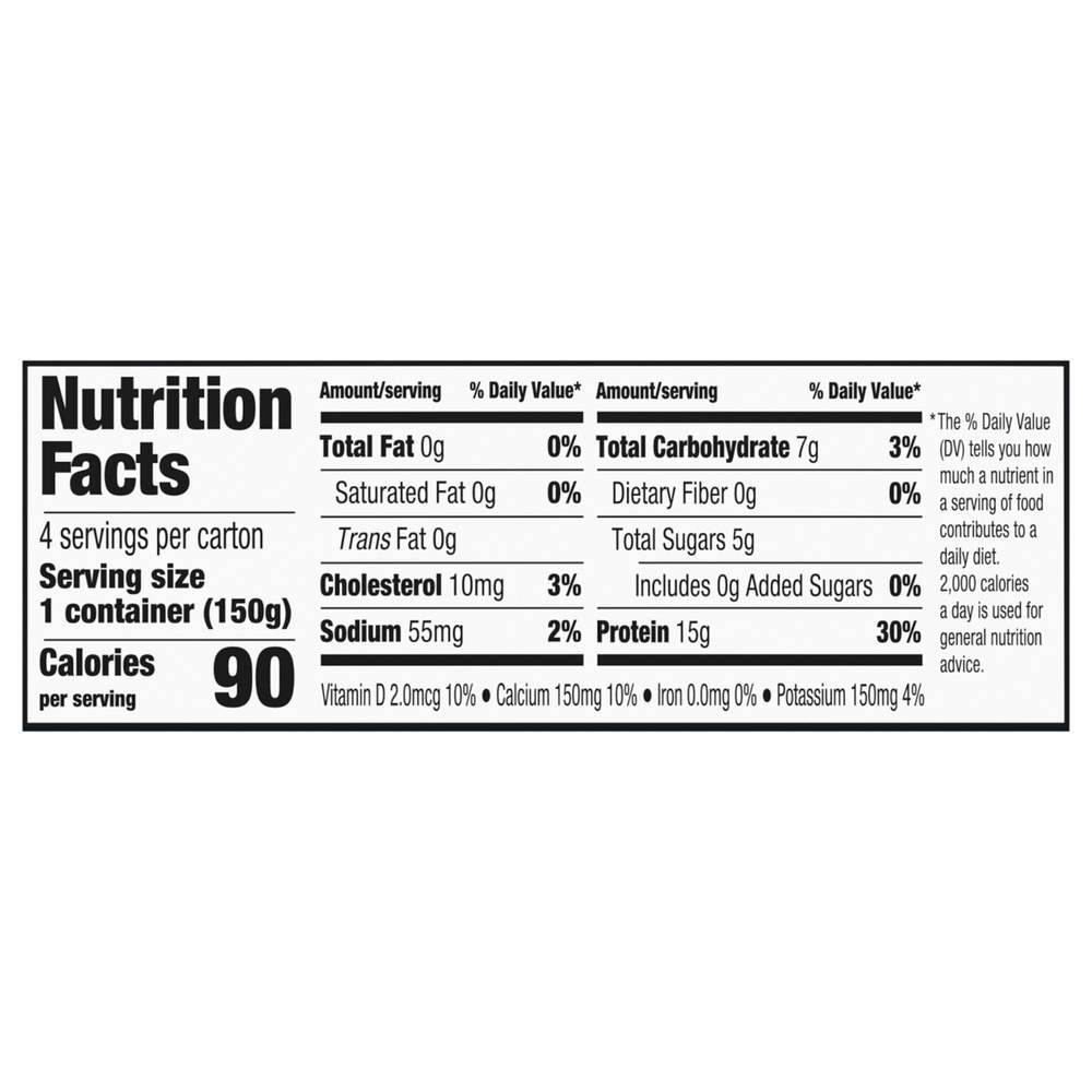 Oikos Triple Zero Triple Zero Yogurt, Vanilla, Blended, Greek, Nonfat