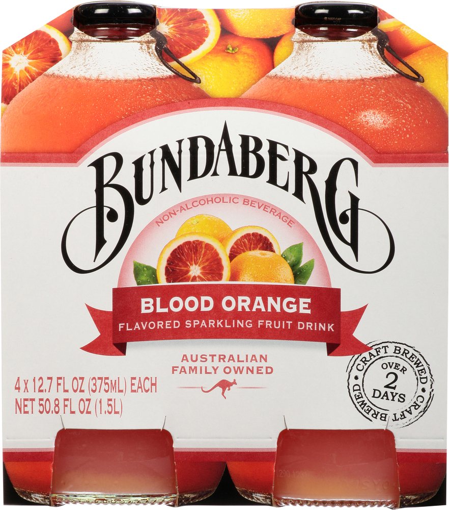 Bundaberg Sparkling Fruit Drink, Blood Orange Flavored