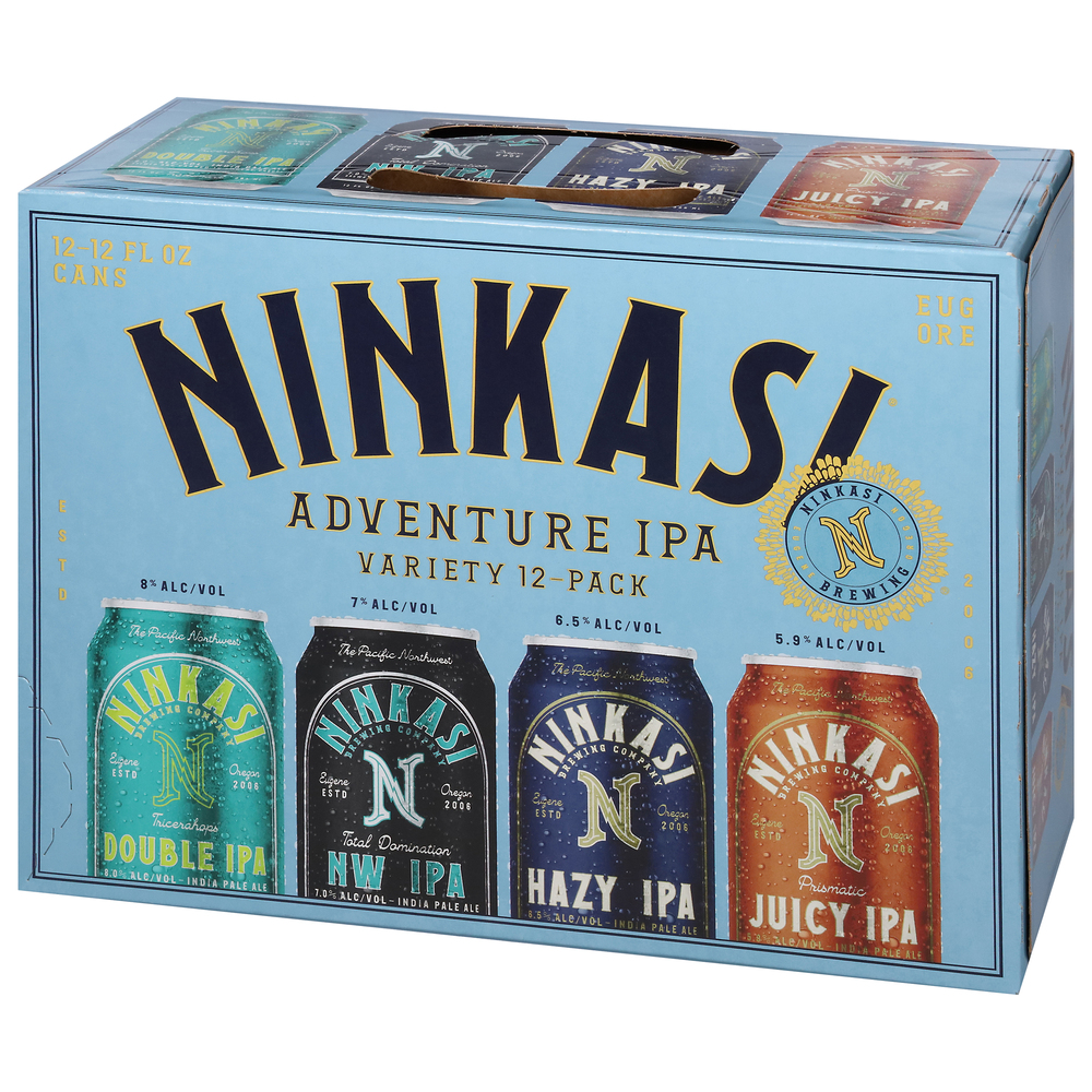 Ninkasi Brewing Company Beer, Adventure IPA, Variety 12- Pack