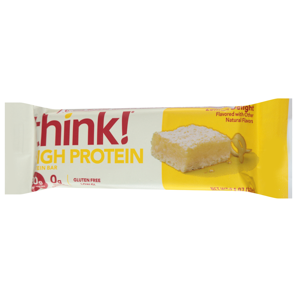 Think High Protein Bar, Lemon DelightFrontRightElevated