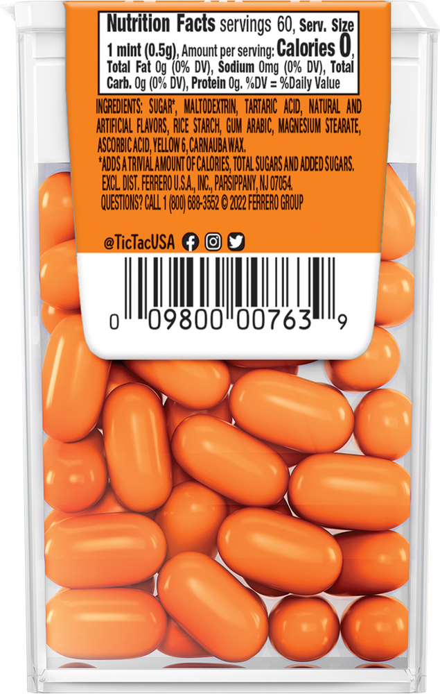 Tic Tac Mints, Orange