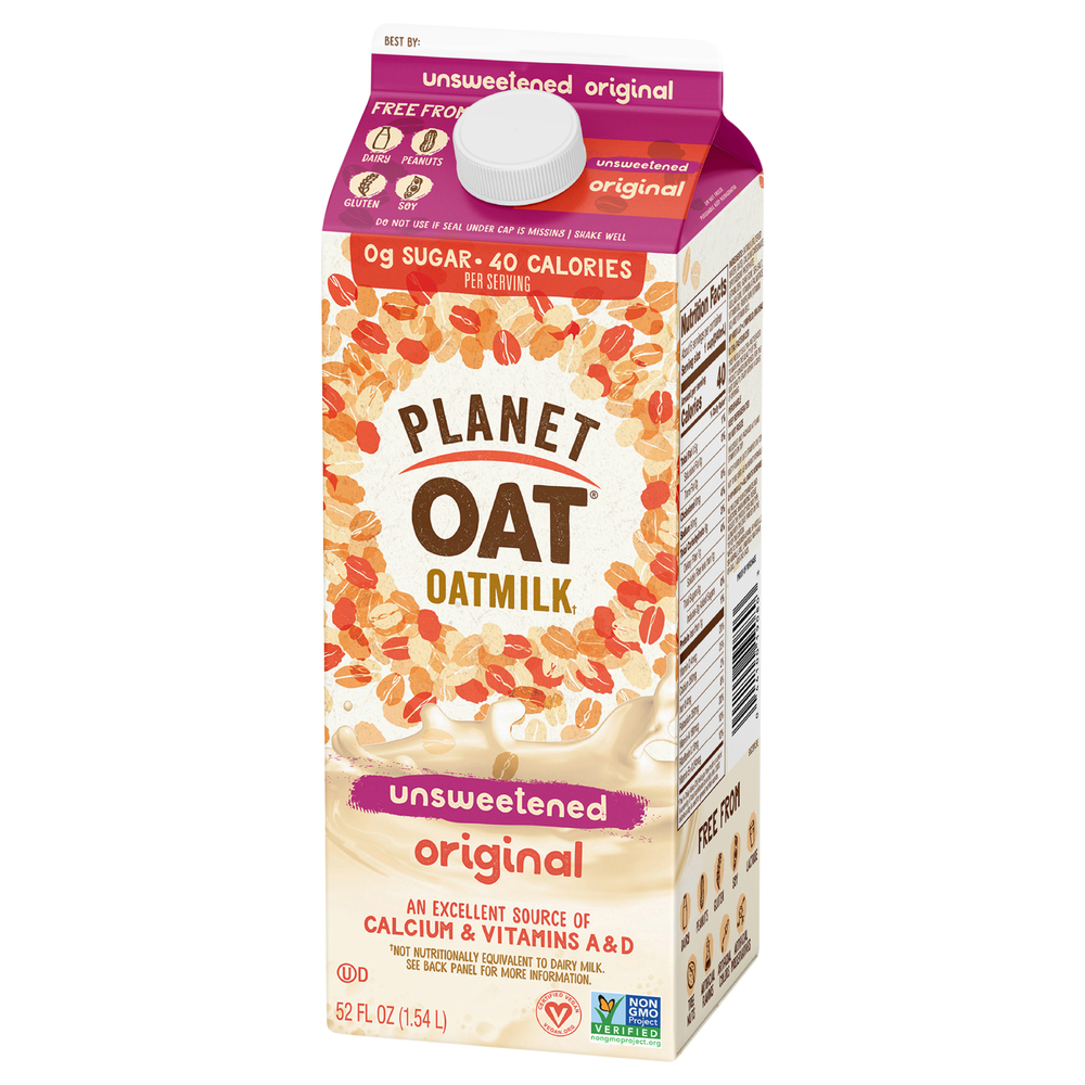 Planet Oat Unsweetened Original Oatmilk-Front-Right-Elevated