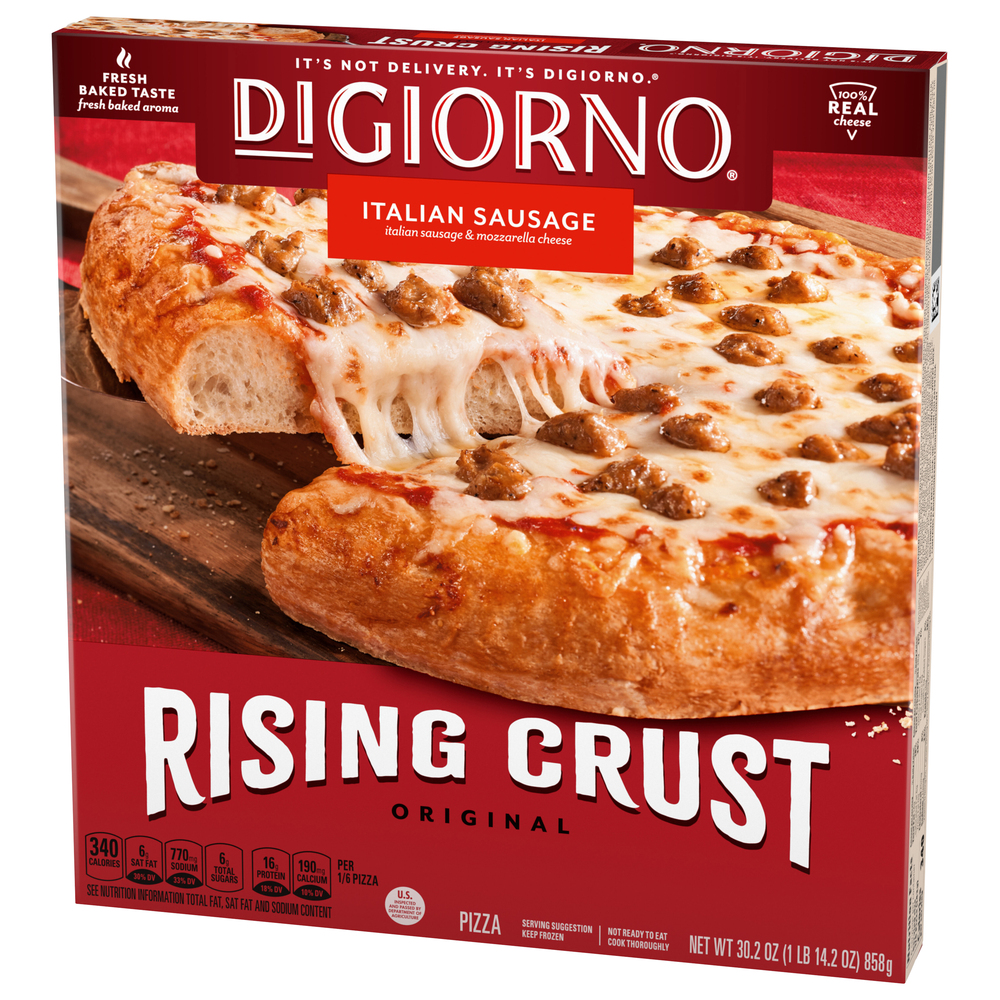 DiGiorno Pizza Rising Crust Original Italian Sausage Front Right DiGiorno Pizza Rising Crust Original Italian Sausage Front Right