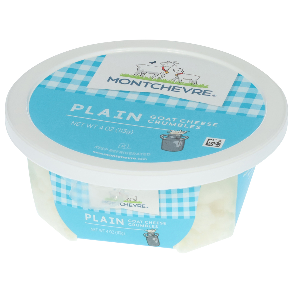 Montchevre Goat Cheese, Plain, CrumblesFrontRightElevated