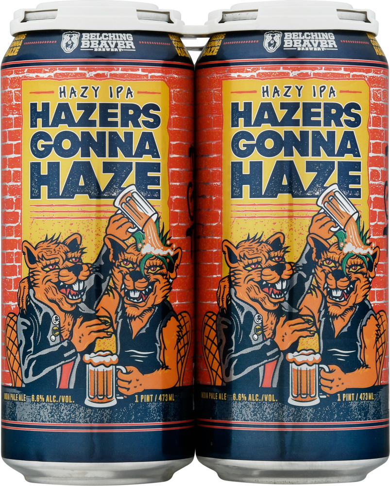 Belching Beaver Brewery Beer, Hazy IPA, Hazers Gonna Haze