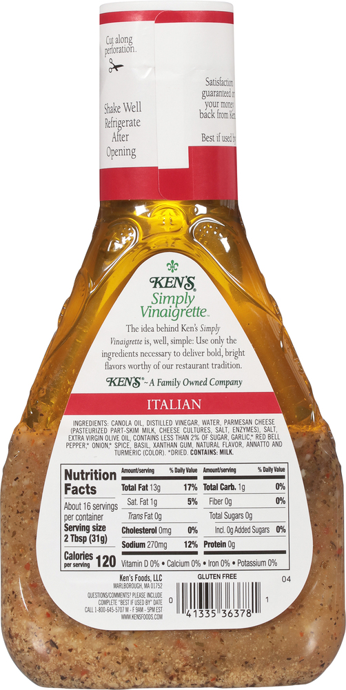 Ken's Steak House Simply Vinaigrette Italian Dressing