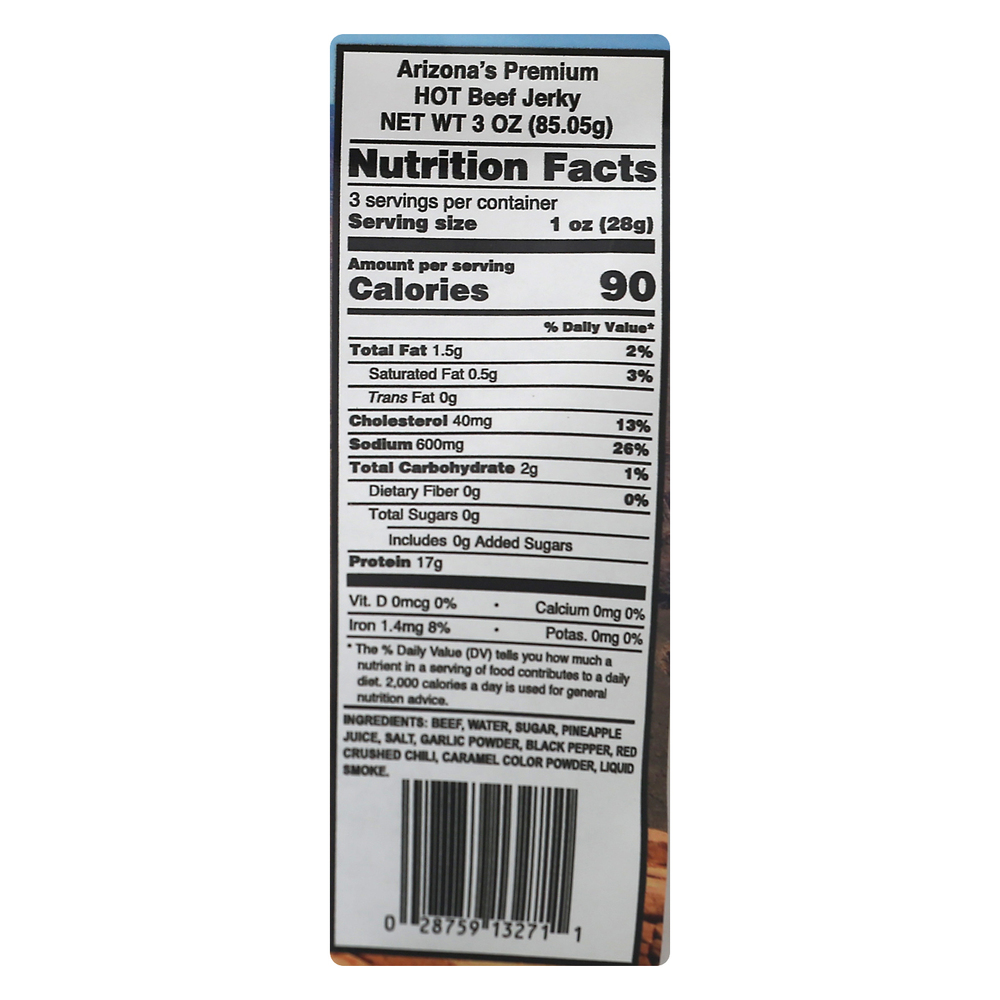 raven brand beef jerky nutrition