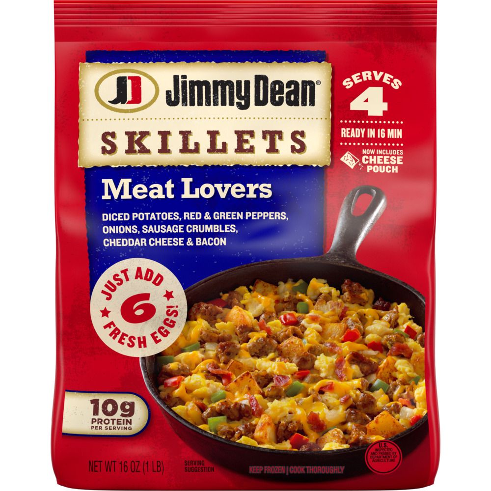 Jimmy Dean Jimmy Dean Skillets Meat Lovers, Frozen Breakfast, 16 oz-Ecom