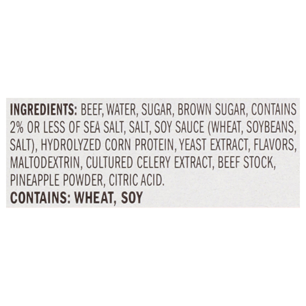 Jack Link's Beef Jerky, Original-Ingredients