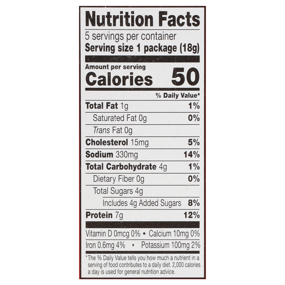 Jack Link s Beef Jerky Original Nutrition Facts