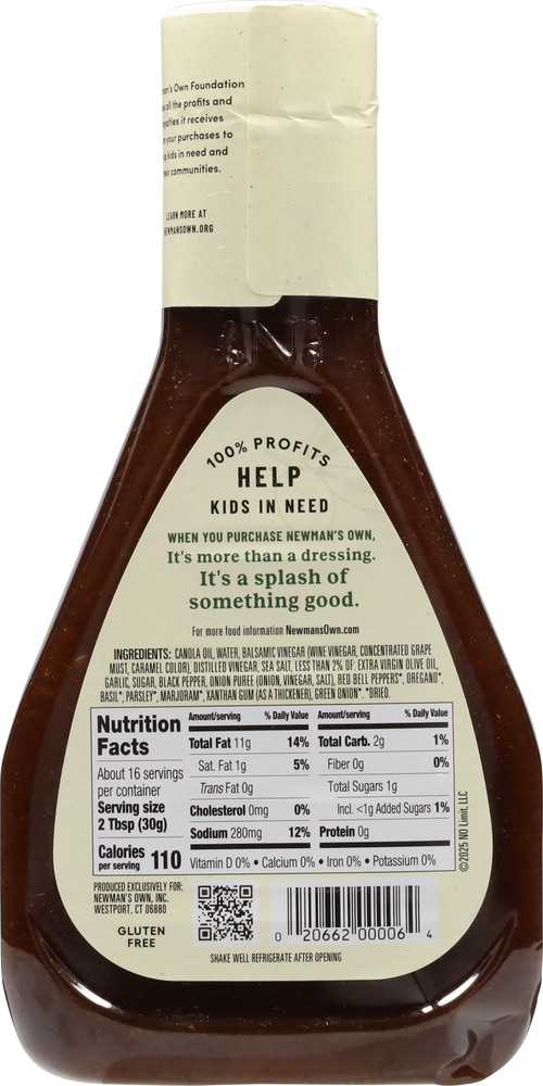 Newman's Own Balsamic Vinaigrette Dressing Newman's Own Balsamic Vinaigrette Dressing