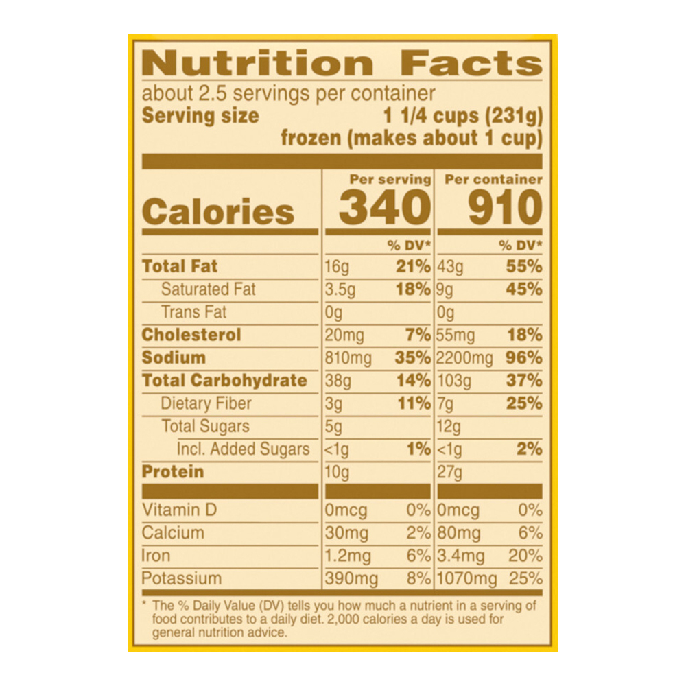 Bertolli Italian Sausage & Rigatoni-Nutrition-Facts