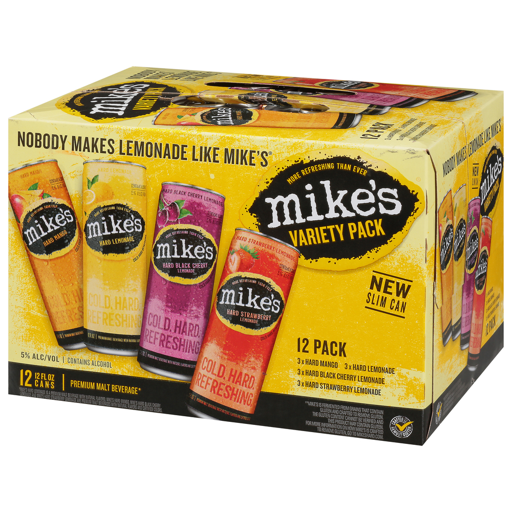 Mike's Malt Beverage, Premium, Variety Pack, 12 Pack
