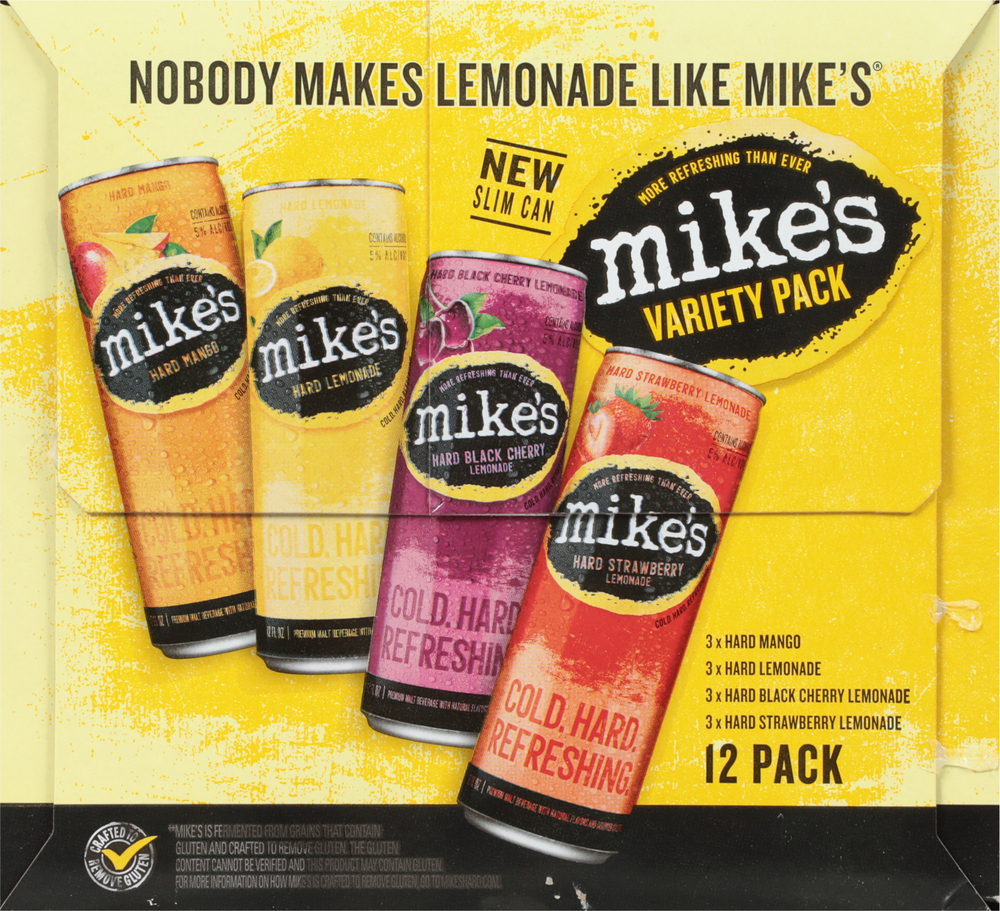 Mike's Malt Beverage, Premium, Variety Pack, 12 Pack
