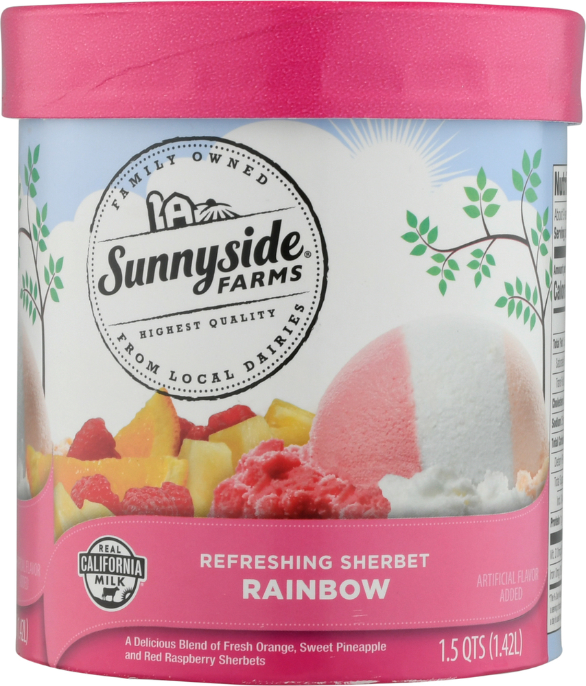 Sunnyside Farms Sherbet, Refreshing, RainbowMain