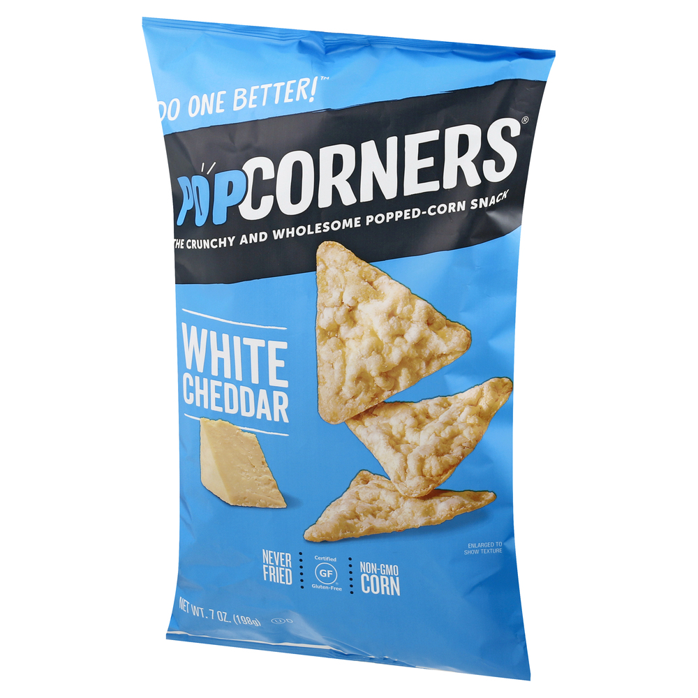 PopCorners PoppedCorn Snack, White Cheddar FlavoredFrontRightElevated