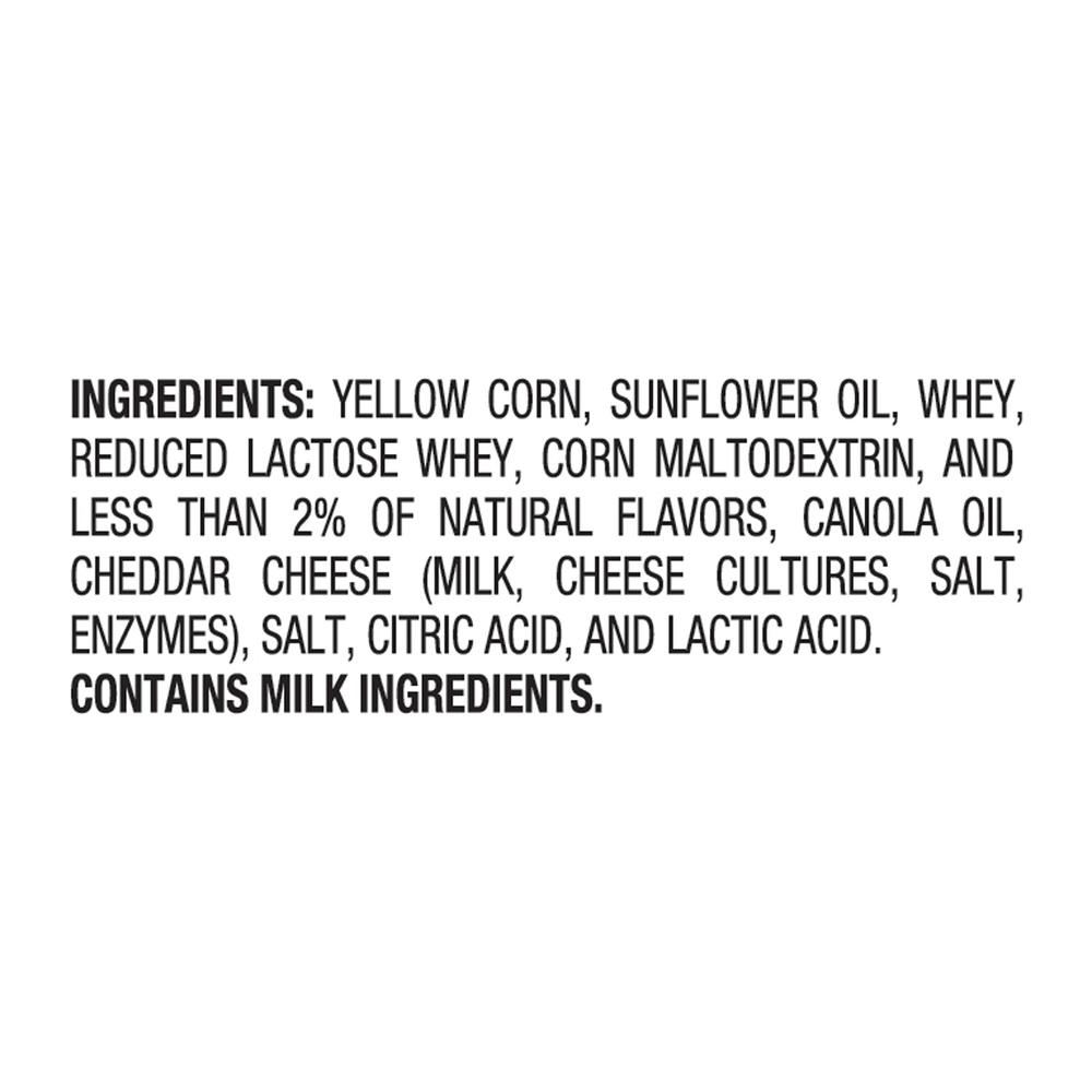 PopCorners PoppedCorn Snack, White Cheddar FlavoredIngredients