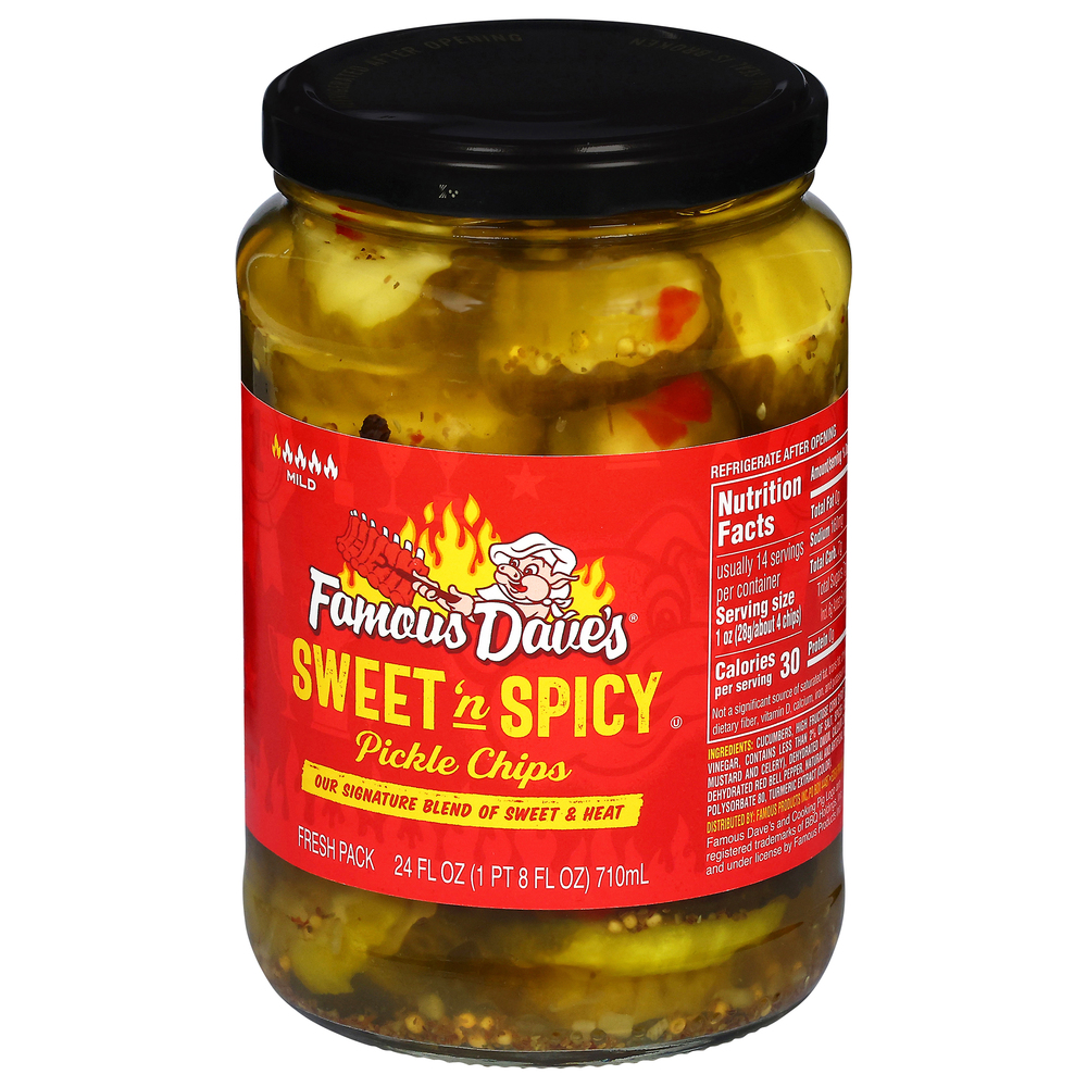 Famous Dave's Mild Sweet 'n Spicy Pickle Chips