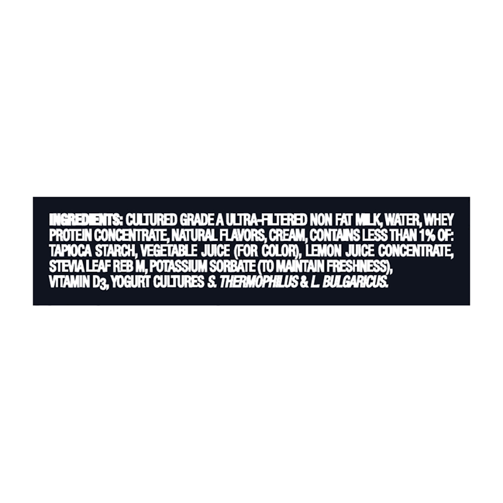 Oikos Pro Pro Yogurt, Cherry Flavored-Ingredients