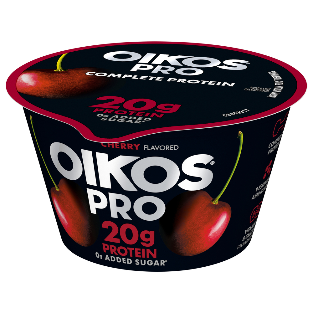 Oikos Pro Pro Yogurt, Cherry Flavored-Front-Right-Elevated