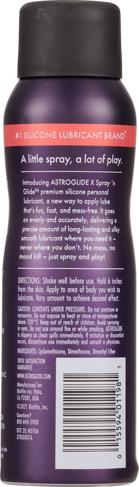 Astroglide Spray 'N Glide Personal Lubricant Spray, Premium Silicone