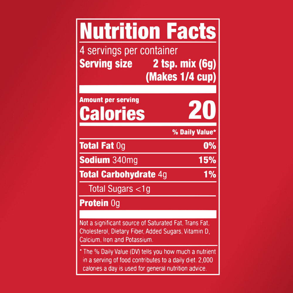 McCormick Pork Gravy Seasoning MixNutritionFacts