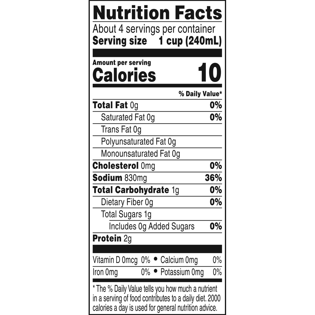 Swanson Broth Beef Nutrition Facts