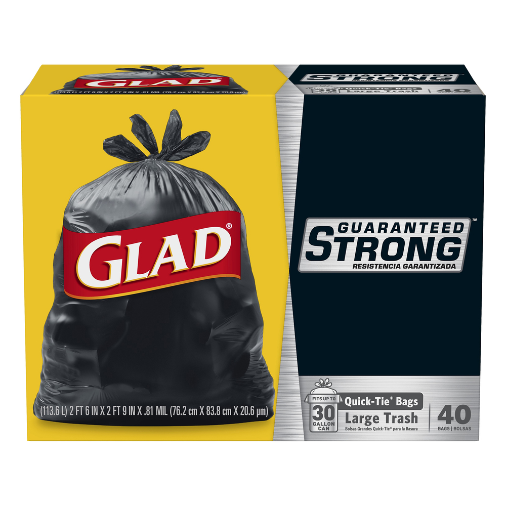 Simply Done Trash Bags, Flap Tie, Large, 30 Gallon - 40 bags