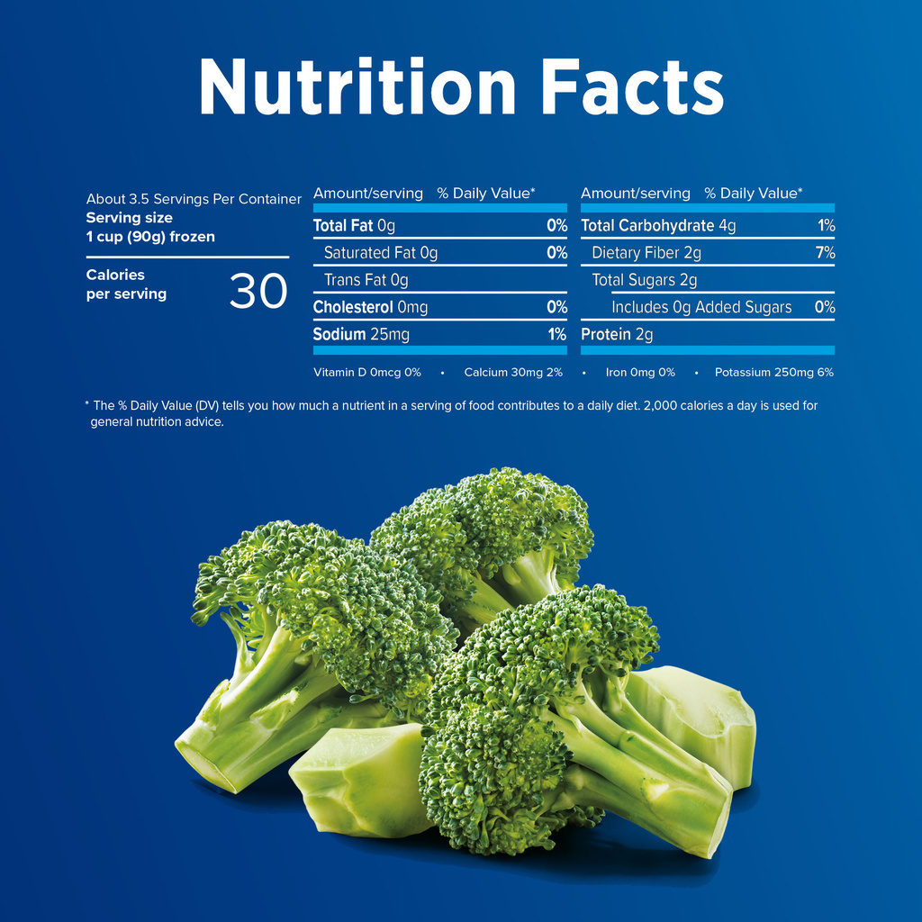 Birds Eye Steamfresh Broccoli Cuts Nutrition Facts