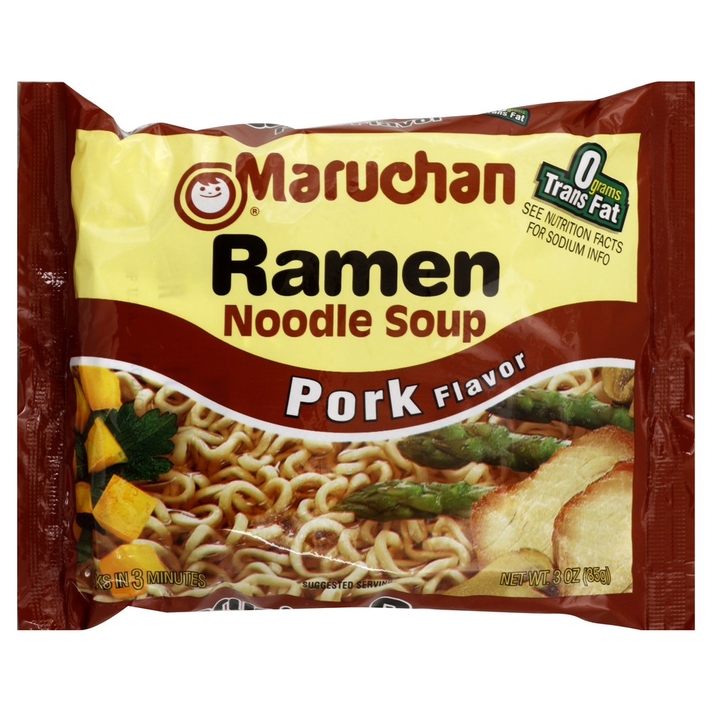 American ramen noodles top