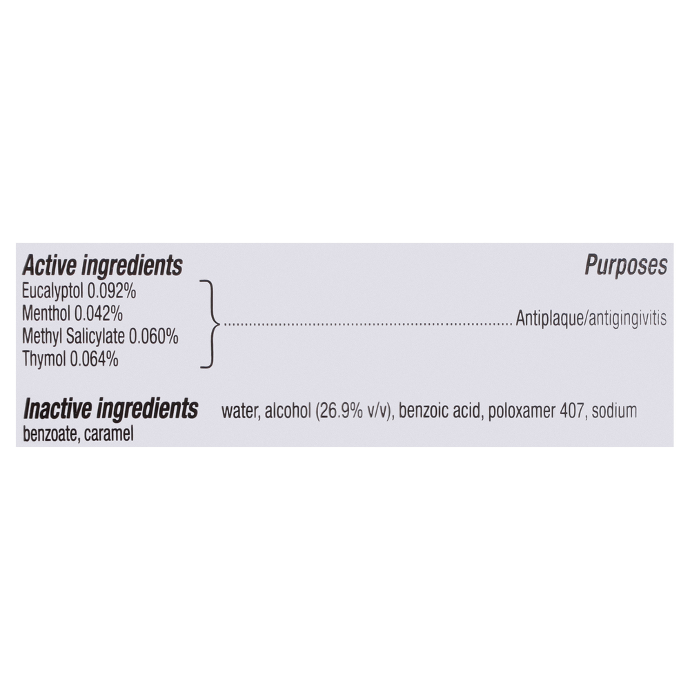 Listerine Mouthwash, Antiseptic, OriginalIngredients
