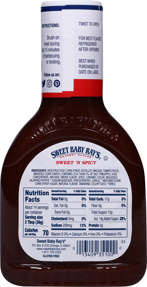 スウィートベイビーレイズBBQソース2.27kg（最終セット） BBQファンの心を掴む味！ Sweet BaBy Ray's スイートベイビー
