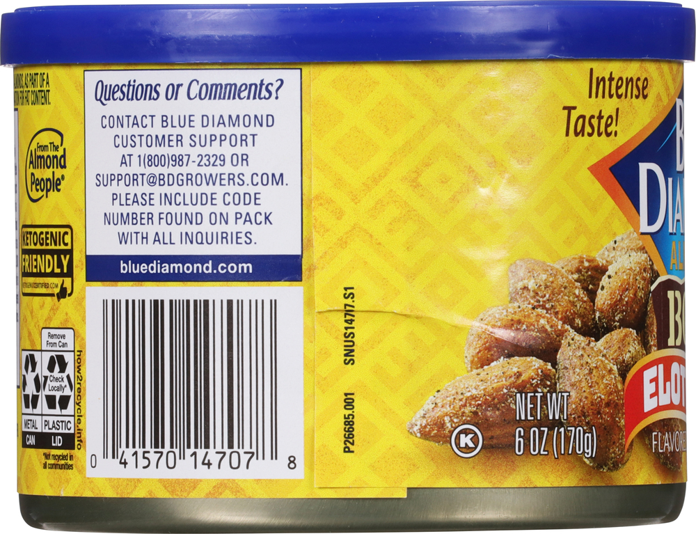 Blue Diamond Almonds, Elote MexicanStyle Street Corn Flavored, Bold