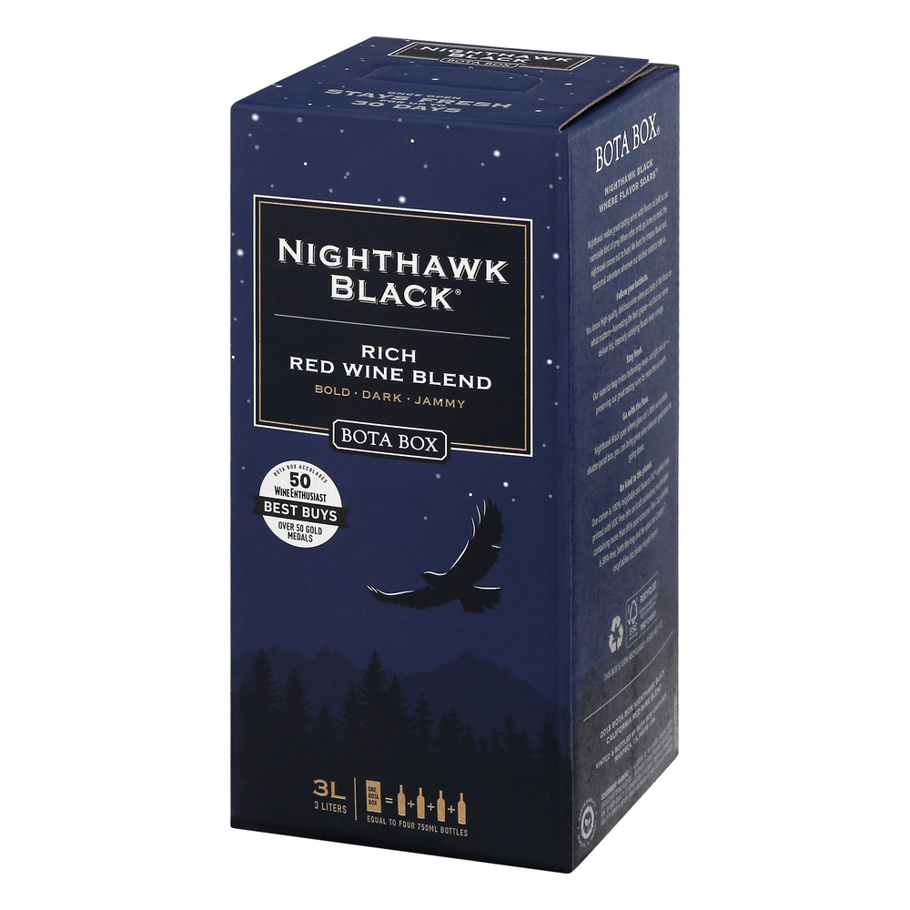 Bota Box Nighthawk Black Nighthawk Black Red Wine BlendFrontRight