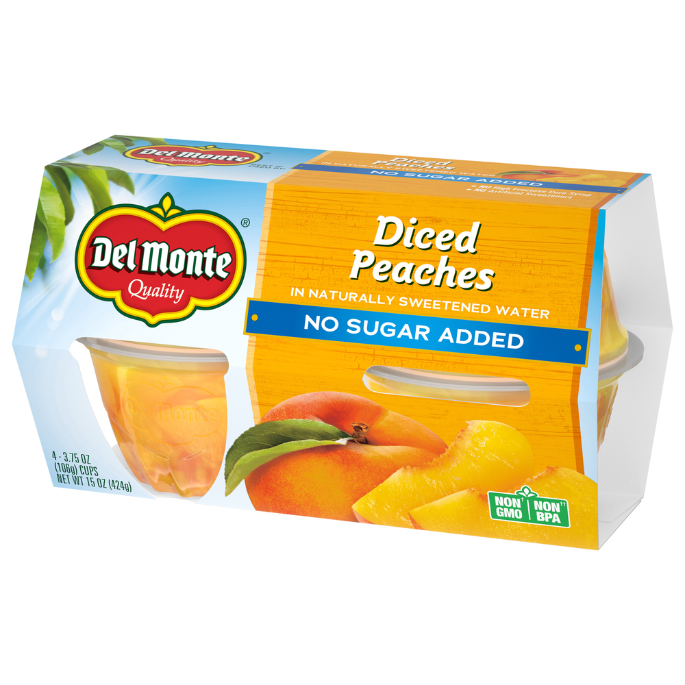 Del Monte No Sugar Added Diced Peaches in Naturally Sweetened Water ...