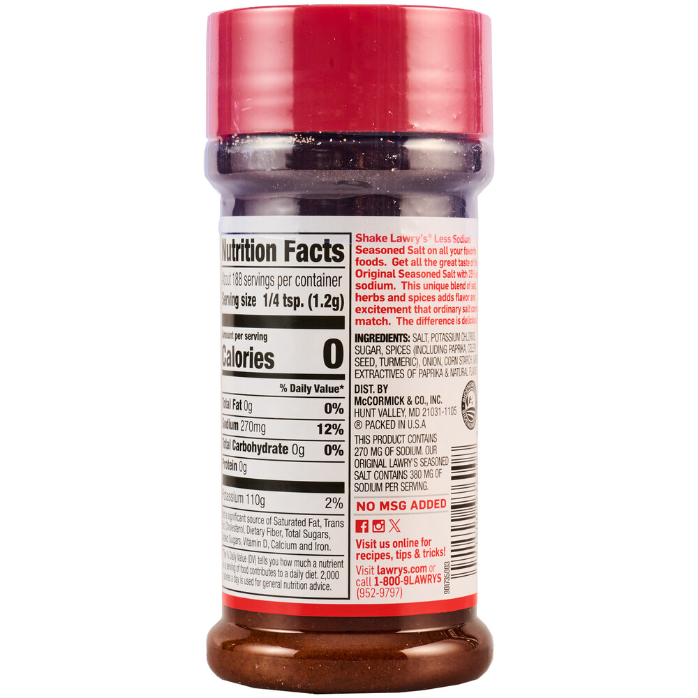 Lawry's 25% Less Sodium Seasoned Salt