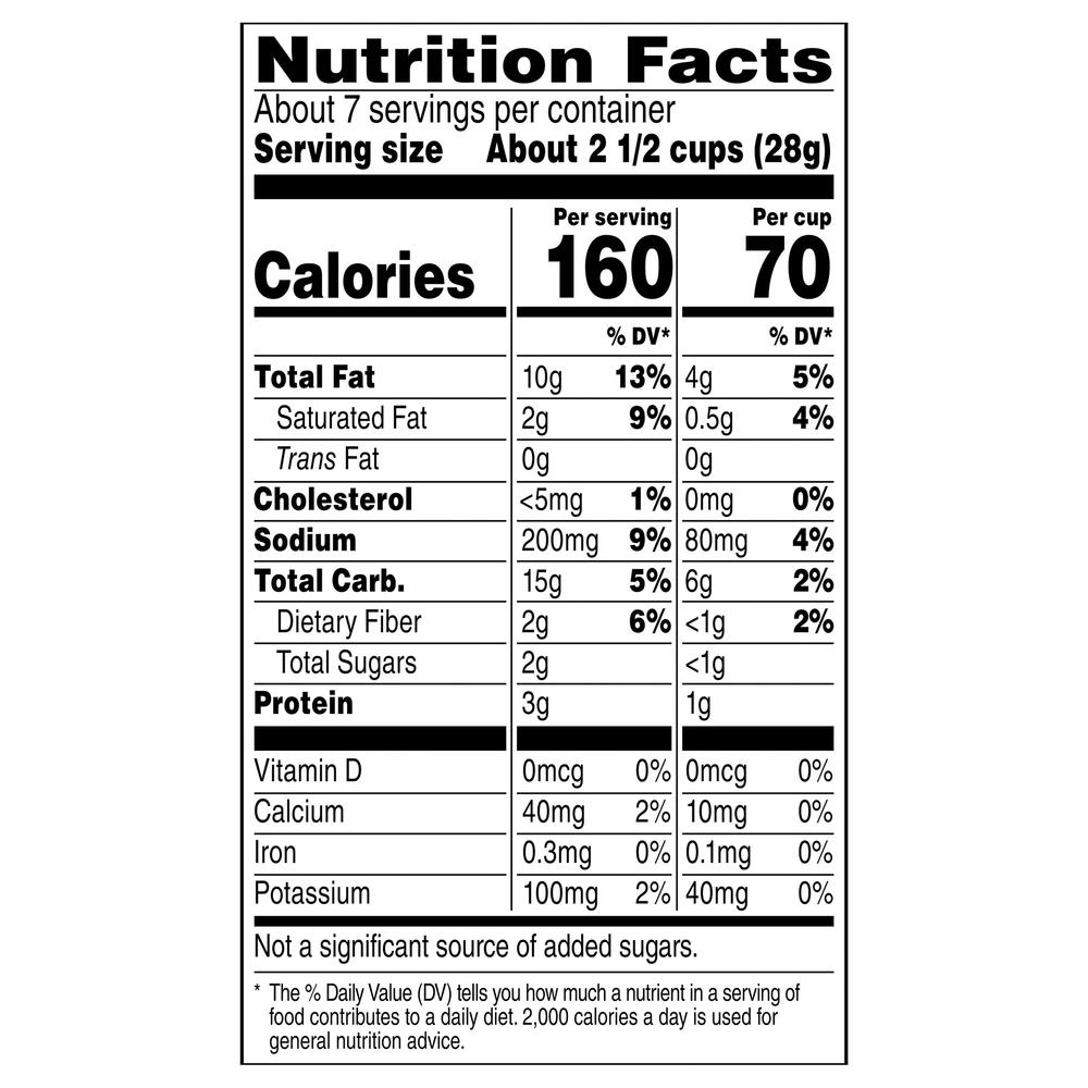 Smartfood Smartfood Popcorn White Cheddar 6.75 Oz-Nutrition-Facts