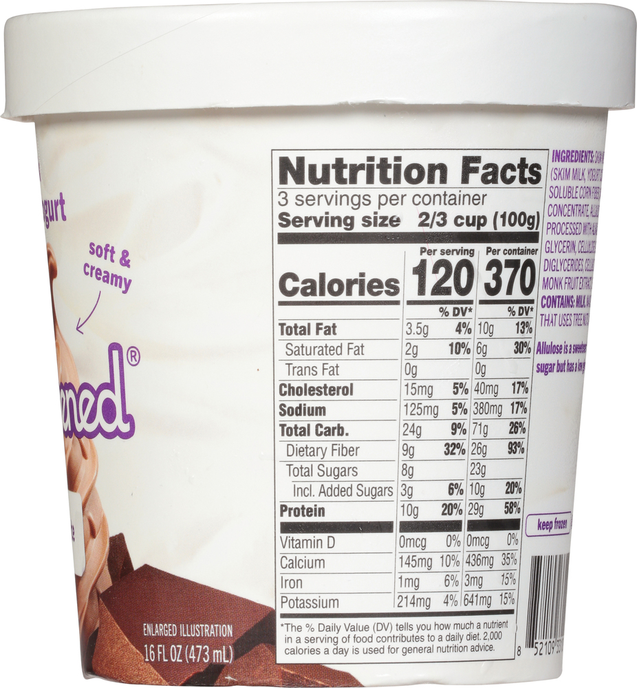 Enlightened Frozen Yogurt, Greek, ChocolatePlanogramRight